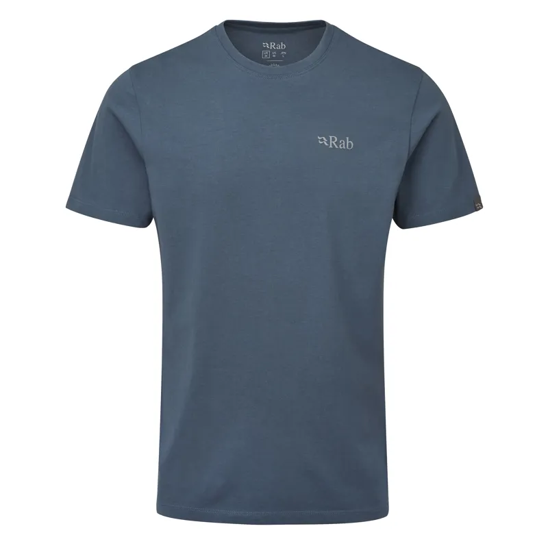 Rab Men's Stance Mountain Peak Short Sleeve T-Shirt in Orion Blue